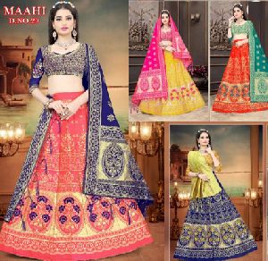 Mahi DN20 Banarasi Jacquard Silk Lehenga Choli