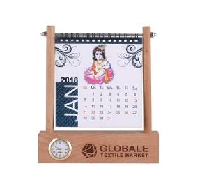 Desktop Calendar Clock Table Stand