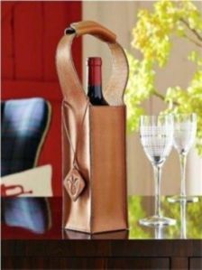 CARA BROWN LEATHER BOTTLE HOLDER- ANGIE'S INDI