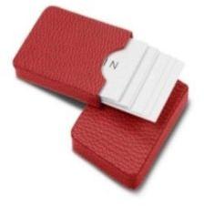 Fila Red Leather Card Holder