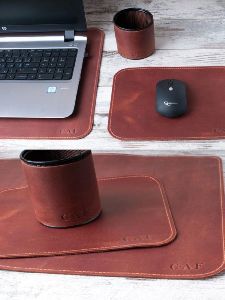 TREST RED OFFICE LEATHER ACCESSORIES