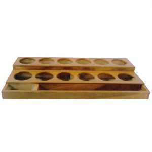 12 Hole Wooden Test Tube Stand