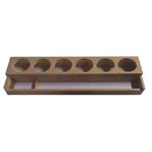 6 Hole Wooden Test Tube Stand