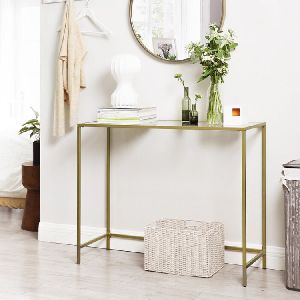 Glass Top Console Table