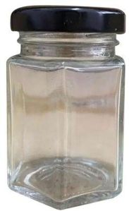 Hexagonal Glass Jar