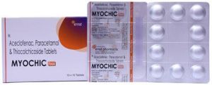 Aceclofenac, Paracetamol And Thiocolchicoside Tablets