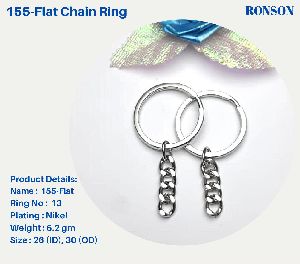 155 Flat Chain Keychain Ring