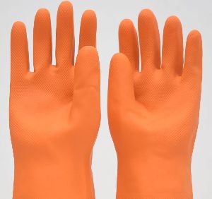 14" Chemisafe Flock Lined Beaded Hand Gloves