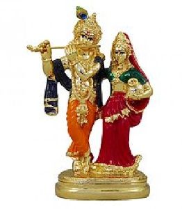 Brass Radha Krishna Statue