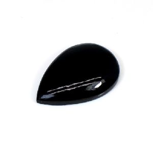 Black Jet Pear Semi Precious Stone