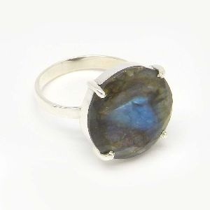 Labradorite Gold Plated Silver Ring