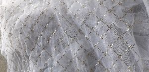 Zari Embroidered Fabric