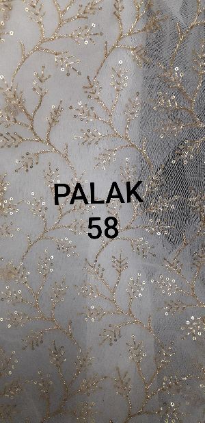Sequins jari embroidery net fabric 46\