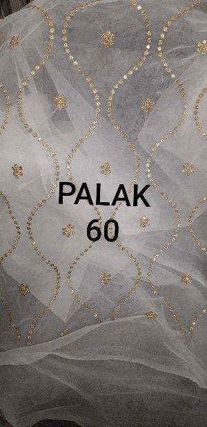 Sequins jari embroidery net fabric 46\