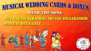 Customized Indian Wedding Cards And Boxes Musical Song Module
