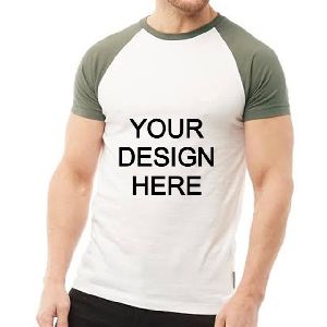 Customized Cotton Men Raglan T shirt