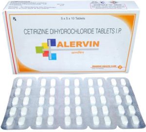 ALERVIN CETIRIZINE DIHYDRO CHLORIDE TABLETS I.P.