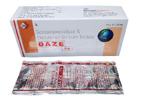 DAZE Serratiopeptidase & Diclofenac Sodium Tablets