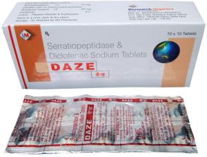 DAZE Serratiopeptidase, Diclofenac Sodium Tablets