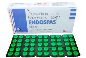 ENDOSPAS Dicylomine Hydrochloride, Paracetamol Tablets