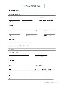 Printed Application Form