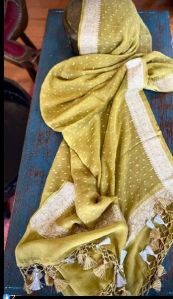 Handloom Khaddi Georgette Silk Dupatta