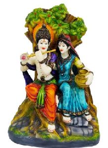 Colourful Radha Krishna Statue