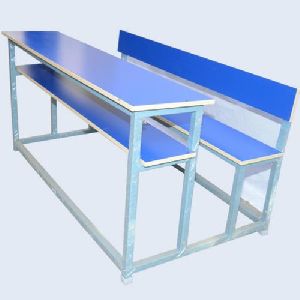 Stainless Steel 4 Seater Dual Desk Bench