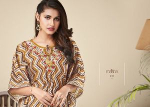 Printed Silk Kurti