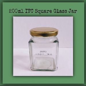 200ml ITC Square Glass Jar