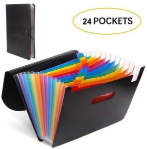 24 Pocket Expandable File Folder with Cover