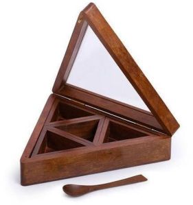 4 Container Triangle Shaped Spice Box