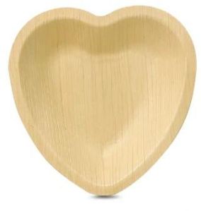 Heart Shaped Areca Leaf Plates