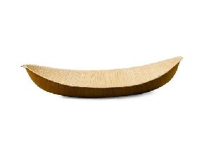 Small Boat Shaped Areca Leaf Bowl