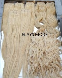 BLONDE STRAIGHT WAVY HAIR WEAVE