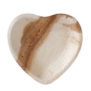 Areca Leaf Heart Shaped Plate