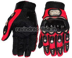 ROMIC Full Finger Biker Gloves Support for Motorcycle,Riding Gloves Glove Soft War RED XL-XXL-LARGE