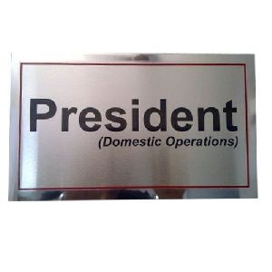 Stainless Steel Name Plate