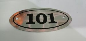 stainless steel number plate