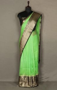 Linen Banarasi Silk Saree