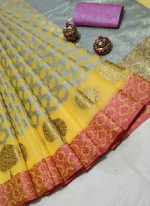 Muslin Banarasi Silk Saree