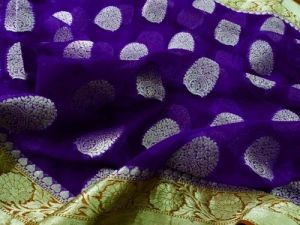 Semi Georgette Banarasi Silk Saree