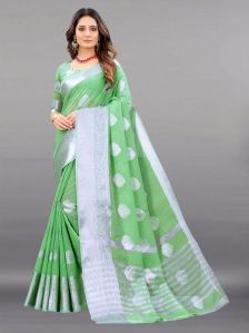 soft linen silk saree