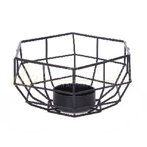 Black Wire T-lite Candle Holder