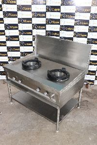 Double Burner Chinese Cooking Range