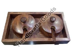 Wooden Bowl and Tray Set