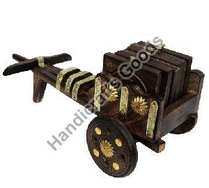 Wooden Bullock Cart Coaster