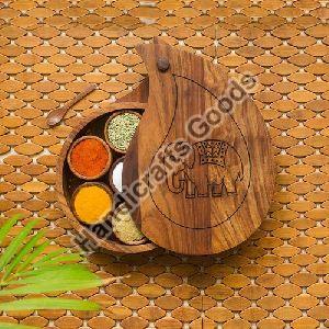 Wooden Handcrafted Spice Box