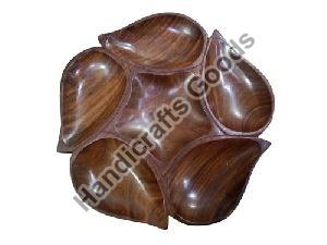 Wooden Leaf Shaped Tray