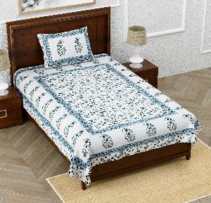 Pure Cotton Single Bedsheet Set